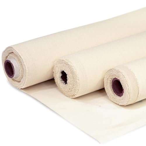 Barcelonetta | Canvas Fabric | Cotton Duck | Lightweight | Natural 4oz | 60'' Wide | Arts & Crafts, Backings, Covers, Placemats (2 Yard) - Image 1