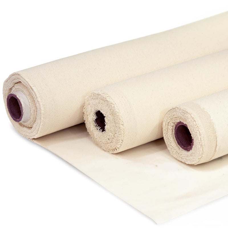 Barcelonetta | Canvas Fabric | Cotton Duck | Lightweight | Natural 4oz | 60'' Wide | Arts & Crafts, Backings, Covers, Placemats (2 Yard) - Image 2