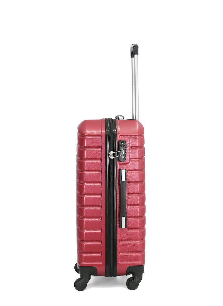 GIORDANO 3-Piece ABS Hardside Spinner Iron Rod Luggage Trolley Set With TSA Lock 20/24/28 Inch Bordeaux-25/101/3TR-BORDEAUX  - Image 3
