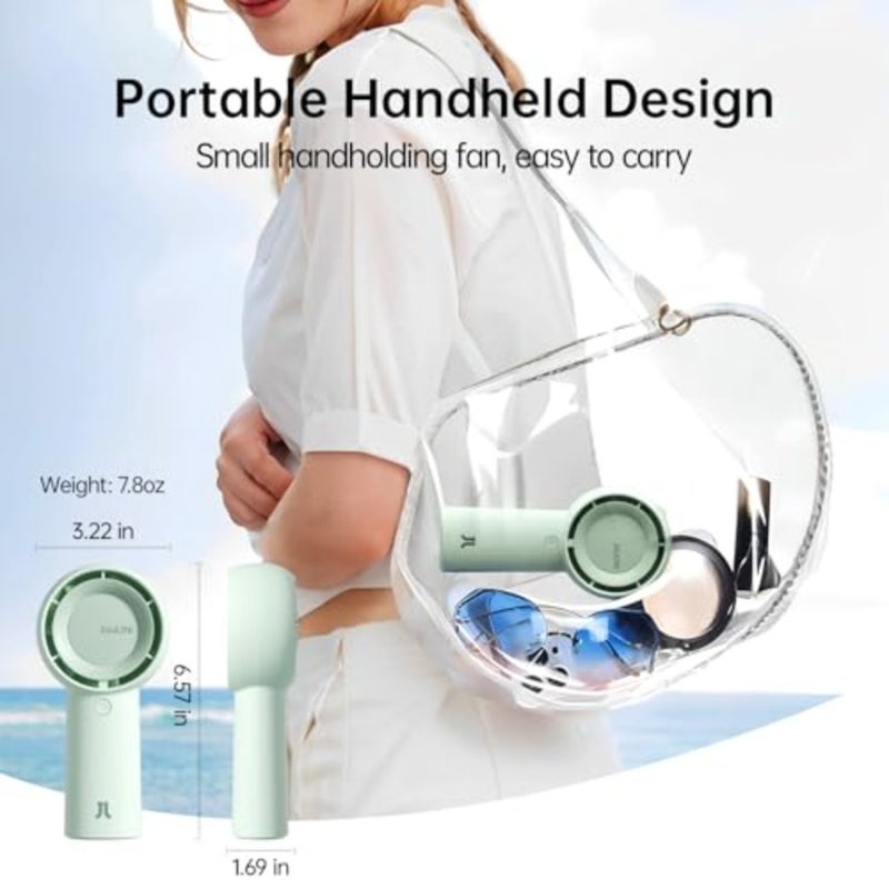 Portable Handheld Turbo Fan [16H Max Cooling Time], USB Rechargeable Personal Battery Operated Lash Small Pocket Fan with 5 Speeds for Travel/Outdoor/Vacation/Concerts - Image 5