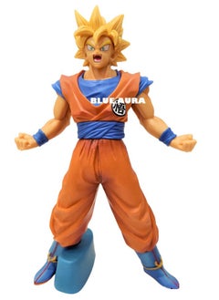 Blue Aura Blue Aura Goku Action Figure Big Size Height - 26 CM PVC Multicolor for Anime Fans Collectible Figure (Goku Yellow)  - Image 1