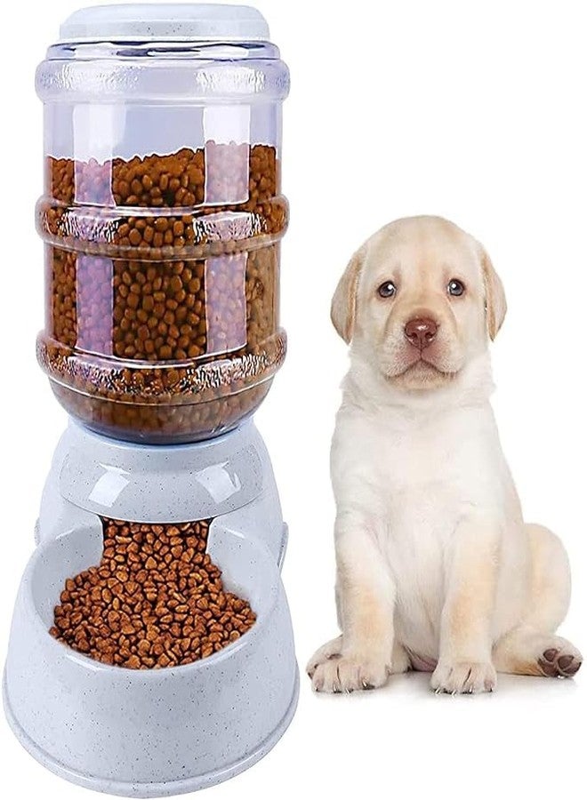 Dino's DINOS Polypropylene Pet Feeder Food Dispenser-Replenish Pet Food For Dog Cat Animal Automatic Gravity Dry Food Storage Bottle Bowl Dish Stand,31 cm,H_32 cm,W_18 cm - Image 1