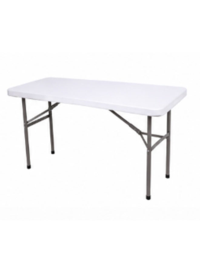Portable Folding Table 152 x 70 x 74 cm - Heavy-Duty, White - Image 1