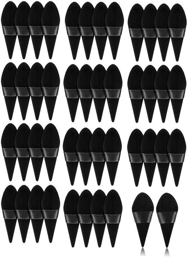 DATNASAYAD 46 Pieces Triangle Cosmetic Loose Powder Puffs Washable Reusable Soft Plush Foundation Sponge for Face Body Wet Dry Makeup Tool- Multicolor Pack of 46 - Image 1