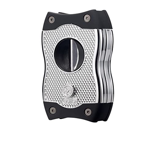 Colibri Premium SV-Cut 2 in 1 Cigar Cutter - Ergonomic Stainless Steel V-Cut and Straight Cut Style Spring-Loaded Blade, Ideal for up to 60+ Ring Gauge - Gift for Cigar Enthusiasts (Black) - Image 5