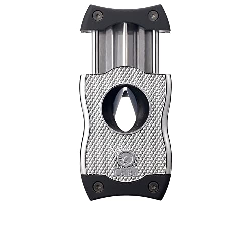 Colibri Premium SV-Cut 2 in 1 Cigar Cutter - Ergonomic Stainless Steel V-Cut and Straight Cut Style Spring-Loaded Blade, Ideal for up to 60+ Ring Gauge - Gift for Cigar Enthusiasts (Black) - Image 4