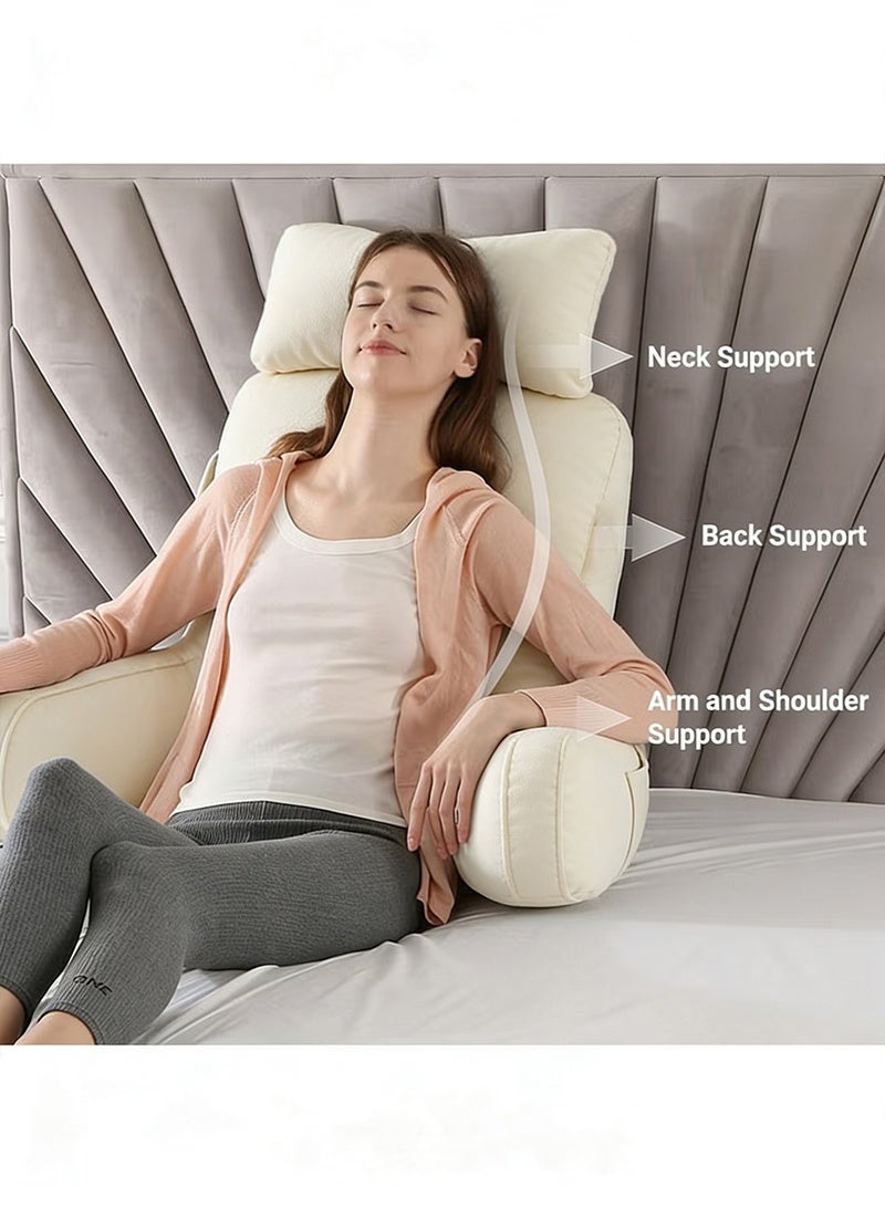 Ergonomic Extra Large Memory Foam Reading Pillow, Pillow Backrest, Lumbar Pillow, Neck Support pillow, Seat Cushion, Bed Rest Pillow, Lounge Cushion, Back Support Pillow with Arms, Washable Cover - Image 4