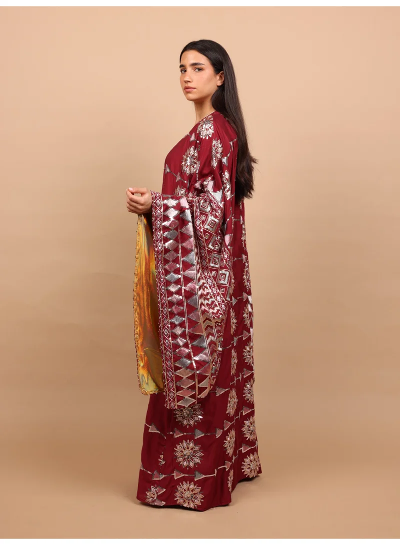 IKKXA  Sable Grace Jalabiya IK1106 Red  | Best Price UAE