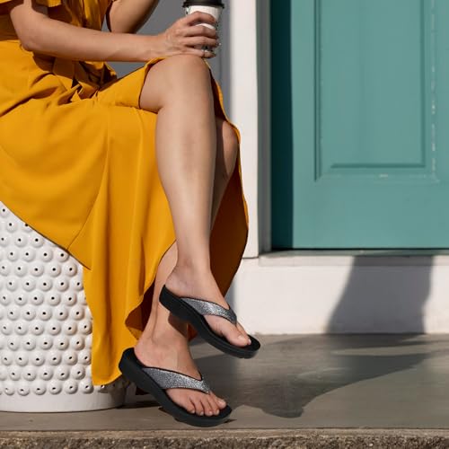 AEROTHOTIC Comfy Flip Flops for Women, Crystal Grey, Size 11 - Image 2