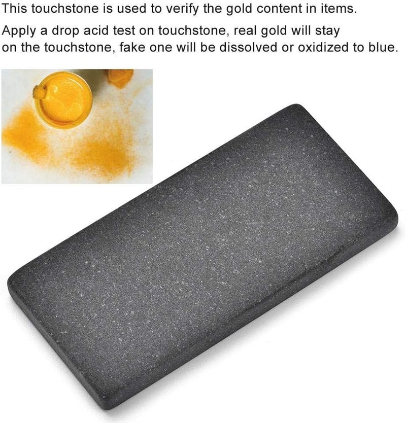 Asixx 10K/14K/18K/22-24K Testing Stone, S/L Metal Testing Stone, Testing Platinum for Testing Gold Testing Silver for Testing Jewelry(small) - Image 4