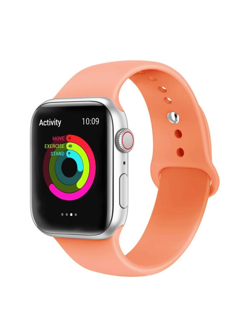 إلترازون "Soft Silicone Fitness Replacement Wristband Strap Compatible with Apple Watch Series 6/5/4/3/2/1/SE 42mm/44mm - Comfortable, Durable, and Stylish Wristband for Your Apple Watch" - Image 1