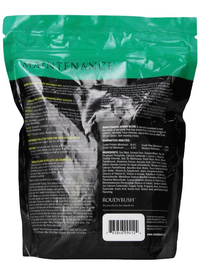 ROUDYBUSH Roudybush Senior Bird Diet, Medium, 44-Ounce  - Image 2