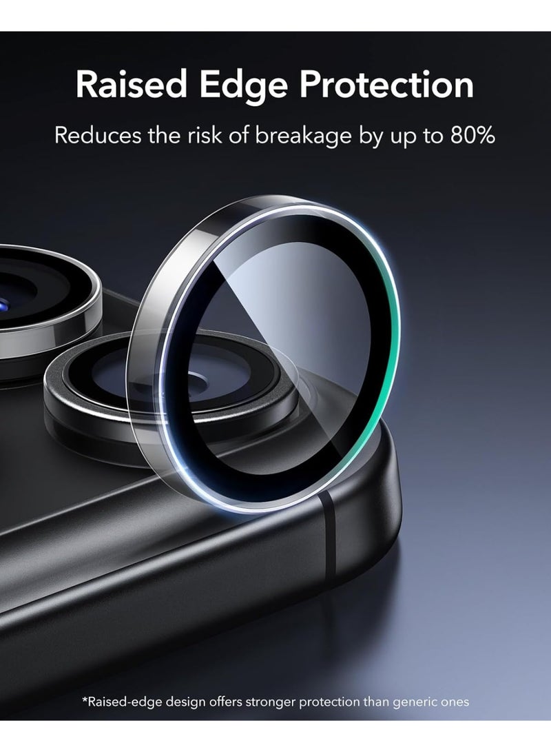 Camera Lens Protector for iPhone 17 Pro 6.3-Inch and iPhone 17 Pro Max 6.9-Inch, 9H Tempered Glass Metal Individual Ring Cover, HD Clear, 3-Pieces Clear - Image 4