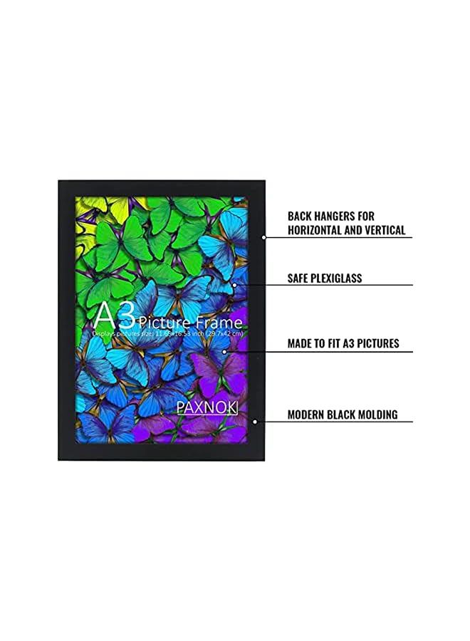 The Bros Photo Frame A3, Photo Display with Plexiglass for Wall for Art/Family/Painting/Certificate/Friends Display - Image 3