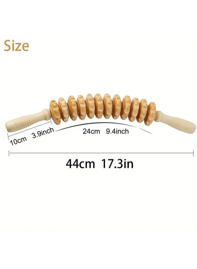 أسطوانة تدليك خشبية لاسترخاء العضلات العميقة خالية من المواد الكيميائية - Image 4