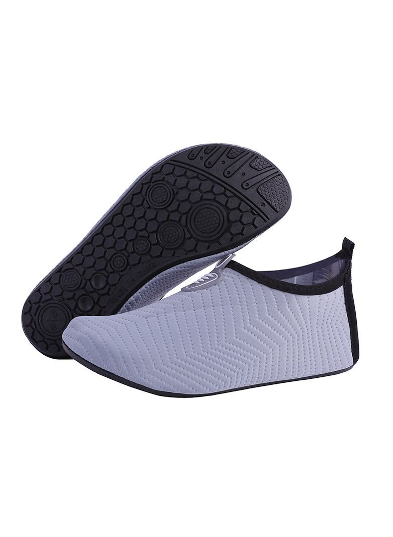 Loquat Men/Women Rubber Thick Soled Beach Socks, Shoes, Swimming Shoes Grey 