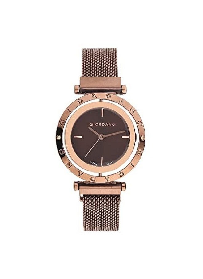 GIORDANO Giordano Analog Wrist Watch for Women Stylish Metal Strap with Water Resistant 3 Hand Mechanism for Girls & Ladies to Compliment Your Look/Ideal Gift for Female - GZ-60035  - Image 1