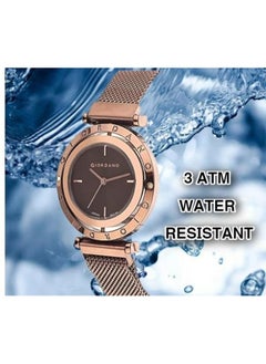 GIORDANO Giordano Analog Wrist Watch for Women Stylish Metal Strap with Water Resistant 3 Hand Mechanism for Girls & Ladies to Compliment Your Look/Ideal Gift for Female - GZ-60035  - Image 4