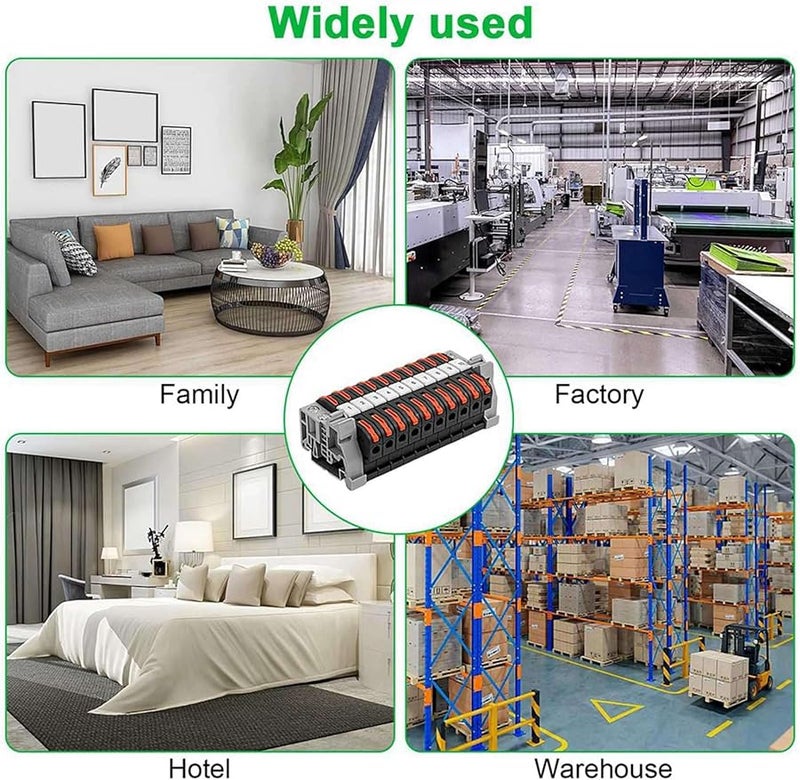 عبوة من 80 وحدة طرفية سوداء لقضيب DIN من 0.08 إلى 4 مم² طقم توصيل كهربائي - Image 4