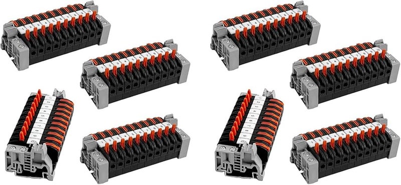 عبوة من 80 وحدة طرفية سوداء لقضيب DIN من 0.08 إلى 4 مم² طقم توصيل كهربائي - Image 2