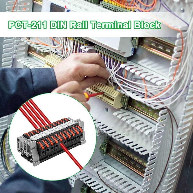 عبوة من 80 وحدة طرفية سوداء لقضيب DIN من 0.08 إلى 4 مم² طقم توصيل كهربائي - Image 3