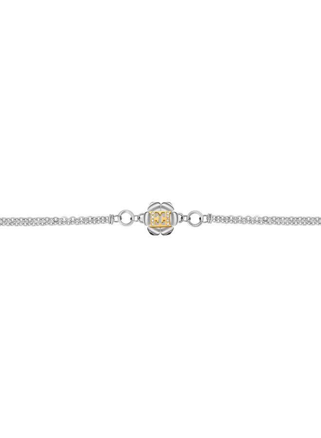 إسكادا Ava Silver & Gold Plated Stainless Steel Bracelet for Women 140mm
