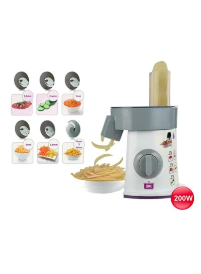 kitchen zone Salad Maker Electric Kitchen Zone 6-in-1 200W AK_200  - Image 4