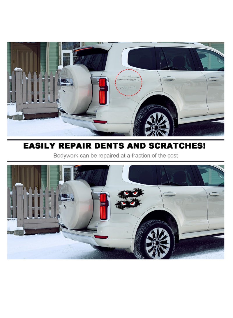 SUNSAR Monster Eyes Car Decals, 9.8 x 4.3 Inches, 3D Scary Peeking Design, Black Vinyl, 3-Pack - Image 3