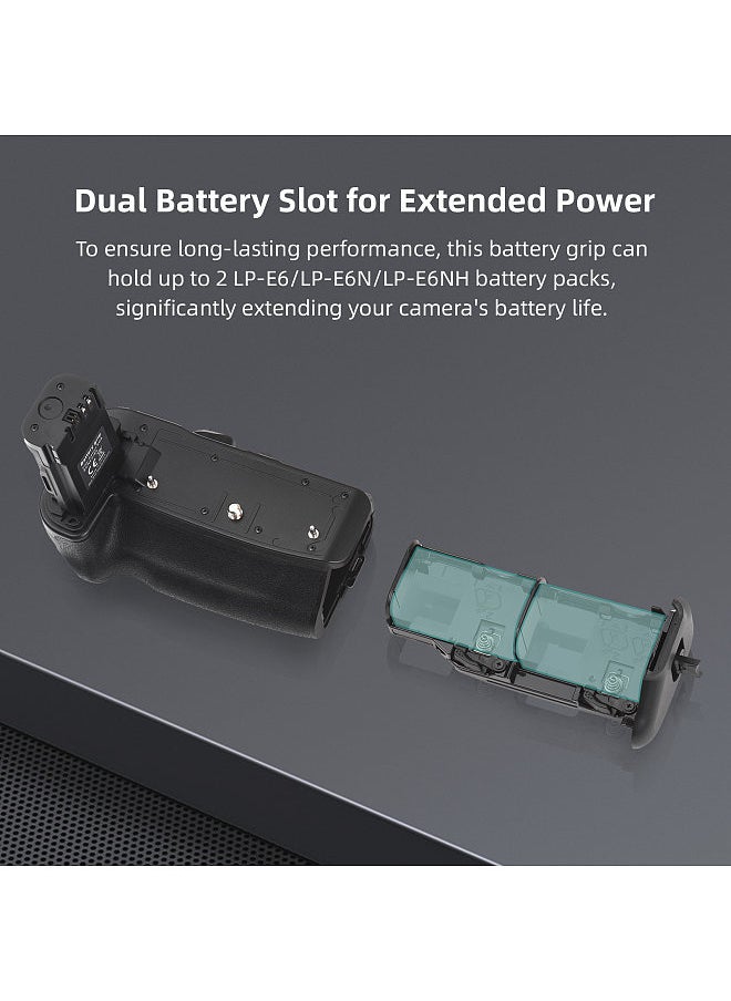 Generic - BG-R10 Vertical Battery Grip Holder with Dual Battery Slots Compatible with Canon EOS R5/R6/R5C/R6 mark ii - Image 1