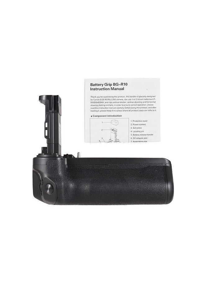 Generic - BG-R10 Vertical Battery Grip Holder with Dual Battery Slots Compatible with Canon EOS R5/R6/R5C/R6 mark ii - Image 1