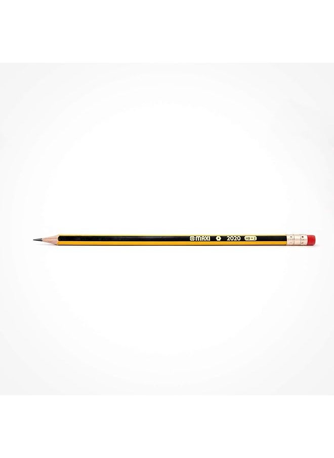 Maxi - Classic Graphite Pencil Hb With Rubber Tip Box Of 12 Pc Black - Image 1