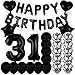 ZSNWGZ Sweet 31th Birthday Decorations Party SuppliesBlack Number 31 Balloons31th Foil Mylar Balloons Latex Balloon DecorationGreat 31th Birthday for GirlsWomenMenPhoto Props - Image 4