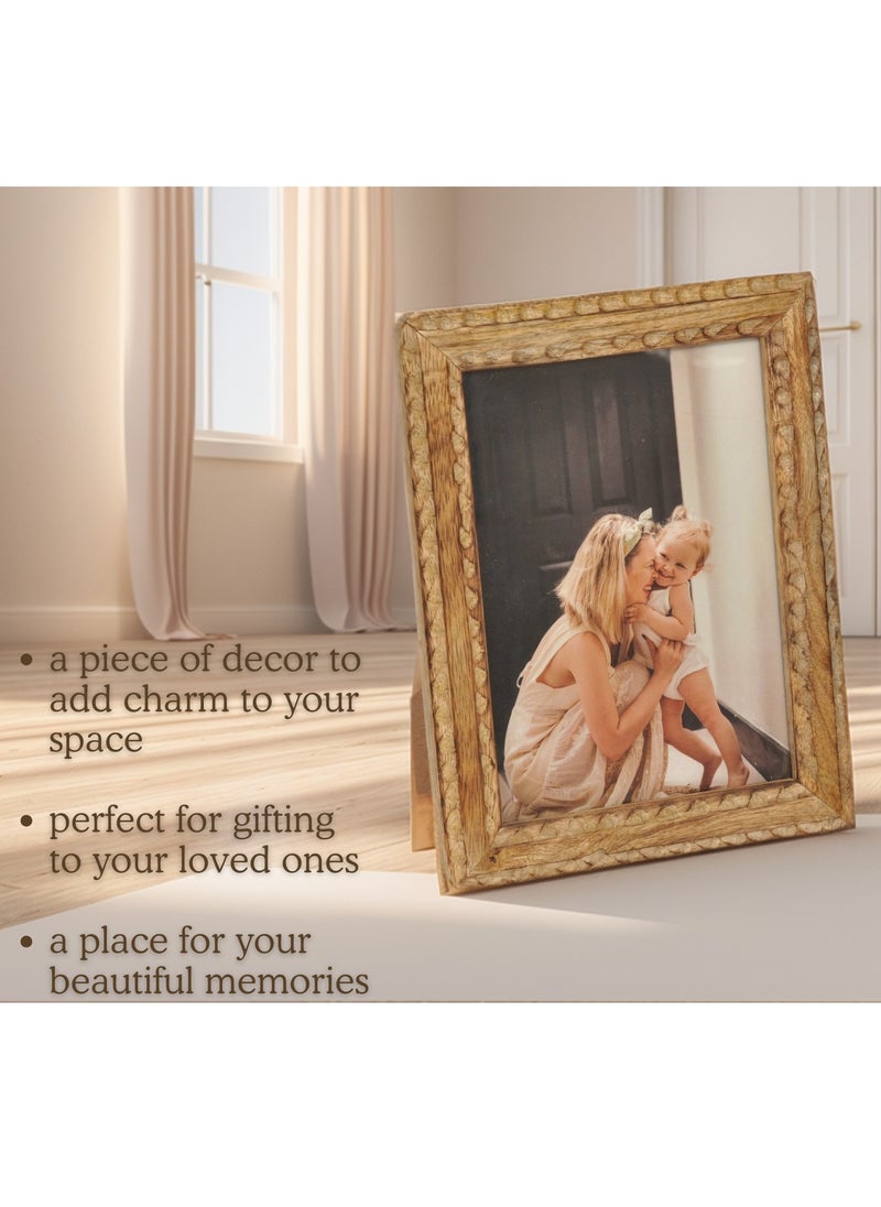 Mars & More - Handcrafted Wooden Photo Frame 15x20 cm by Artesania - Image 1
