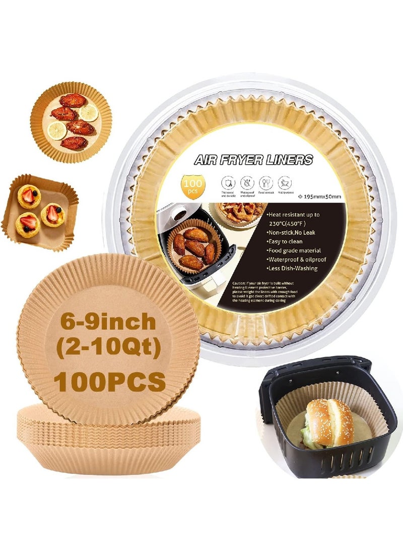 Air Fryer Disposable Paper Liners 20", 100 Sheets Non-Stick Oil Resistant Parchment Paper - Image 1