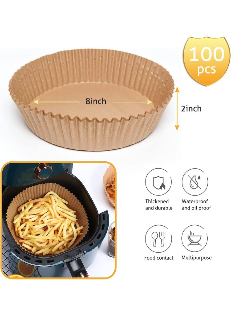 Air Fryer Disposable Paper Liners 20", 100 Sheets Non-Stick Oil Resistant Parchment Paper - Image 2