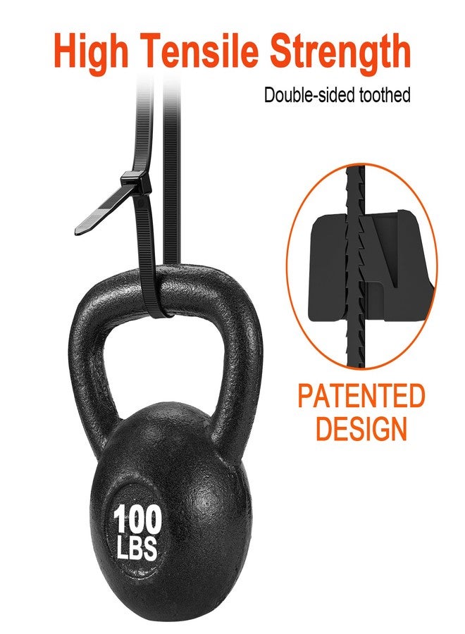 JIANYANG 18 Inch Zip Ties Double Sided Toothed (500 Pack),100 LBS Tensile Strength Heavy Duty Cable Wire Ties With Self-Locking Adjustable More Durable Nylon Tie Wraps for Indoor Outdoor - Image 4