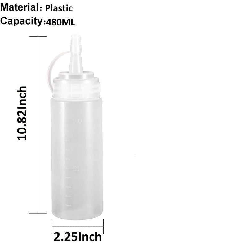 DAOME زجاجة ضغط بلاستيكية من داومي لتوزيع الكاتشب والخردل والعسل - 650 مل (3 قطع) - Image 2