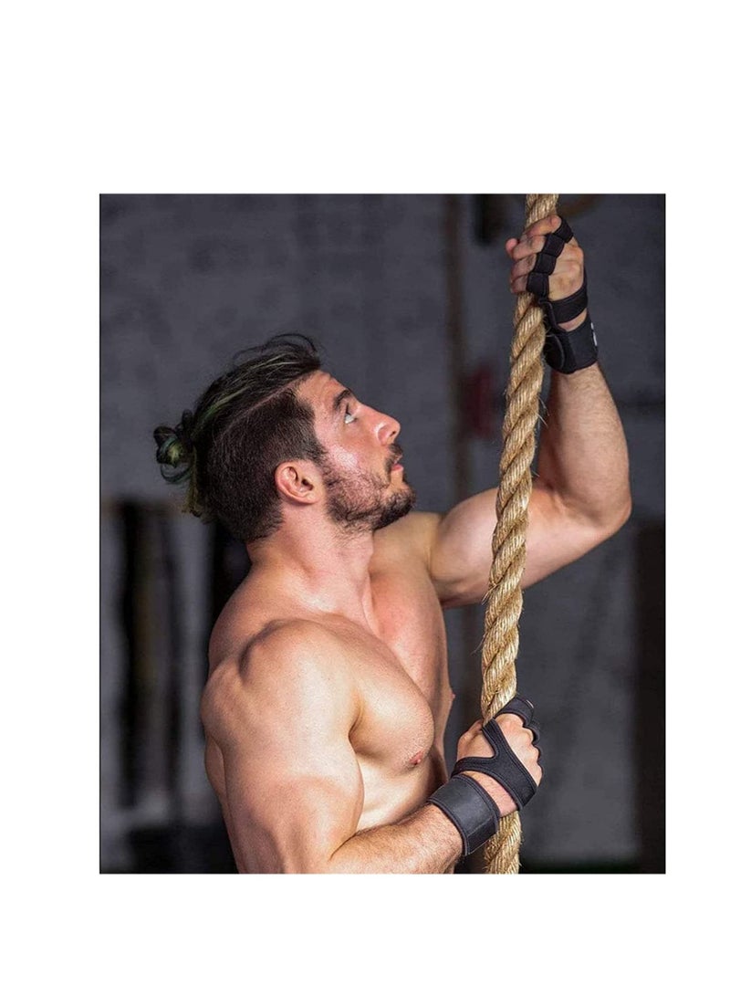 كابتن تيك قفازات التدريب الرياضي المتقاطع مع دعم المعصم من أجل اللياقة البدنية ورفع الأثقال وتمارين الصالة الرياضية ورفع الأثقال وحشوة السيليكون والسحب بدون مسامير للرجال والنساء وقبضة قوية - Image 2