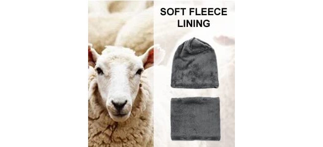 BeFall Kids Warm Winter Beanie Hat & Scarf Set for Boys Girls. Stylish Knit Skull Cap with Fleece Lining, Cold Snow Knit Cap, Air Proof Cap, Ear Warmer Cap, for 5-14 Years Old - Image 5