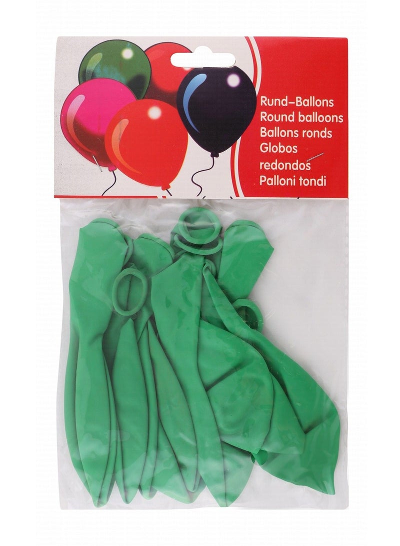 ATKET 10-Piece Round Balloons Green Colour