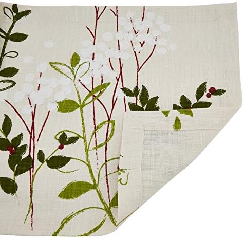 Fennco Styles Fennco Styles Nol Jardin Collection Holiday Botanical Print 14 x 20 Inch Placemats Set of 4  Multicolor Place Mats for Christmas Dinner Family Gathering Special Events and Home Dcor  - Image 3