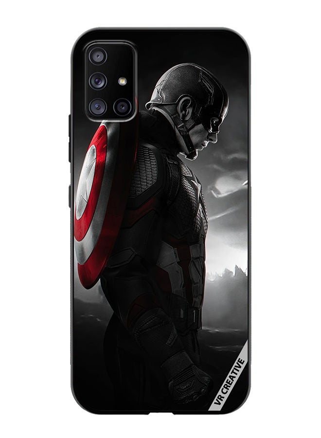 VR CREATIVE Protective Case Cover For Samsung Galaxy A71 5G Captain America Design Multicolour - Image 1