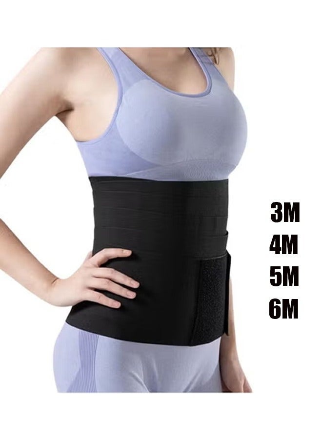 Women Slimming Tummy Wrap Belt, Adjustable Comfortable Back Braces for Lower Back Pain Relief (Black) - Image 1