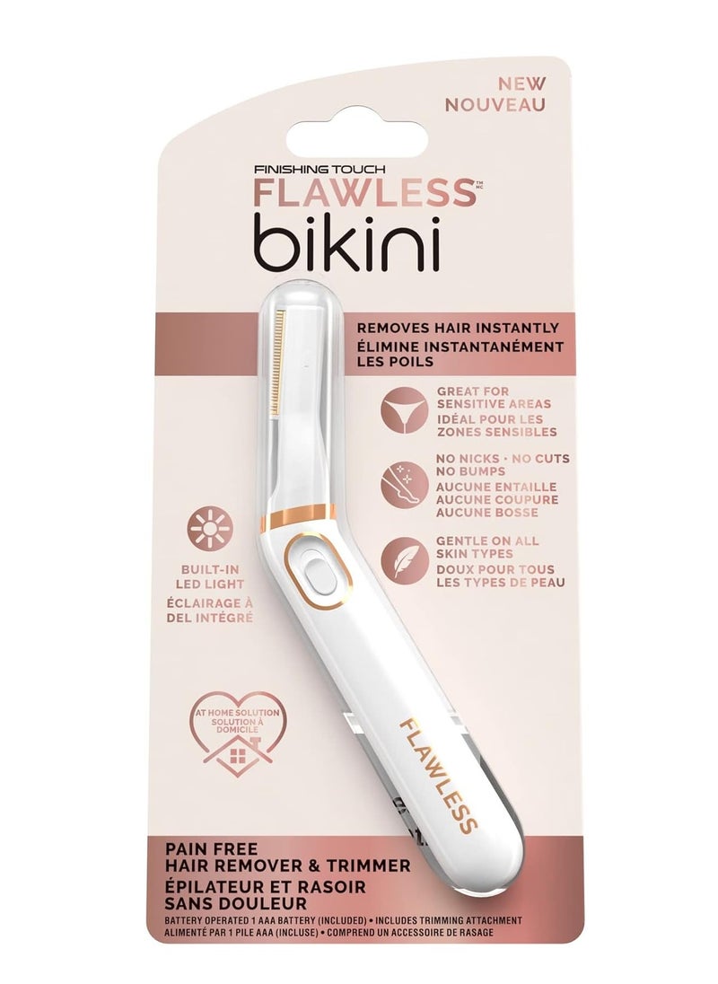 finishing touch Finishing Touch Flawless Bikini Trimmer Hair Removal for Women, Dry Use Electric Shaver, Personal Razor for Ladies No Bump Smooth Shaving  - Image 1