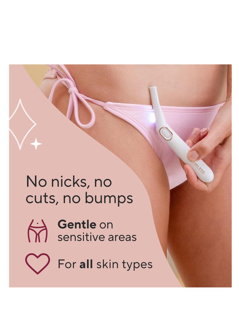 finishing touch Finishing Touch Flawless Bikini Trimmer Hair Removal for Women, Dry Use Electric Shaver, Personal Razor for Ladies No Bump Smooth Shaving  - Image 3