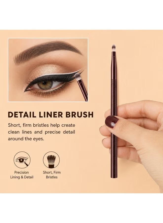 Darvana Makeup Brush Set 15PcsRetractable Brown Portable Travel Makeup Brushes with Protective Cap, Premium Synthetic Bristles for Foundation Powder Blush Eyeshadow Concealer, Compact Size Perfect for On-the-Go Makeup Touch Up Cosmetic Brush Set for Women - Image 3