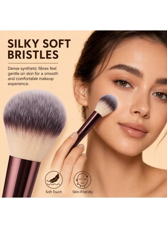 Darvana Makeup Brush Set 15PcsRetractable Brown Portable Travel Makeup Brushes with Protective Cap, Premium Synthetic Bristles for Foundation Powder Blush Eyeshadow Concealer, Compact Size Perfect for On-the-Go Makeup Touch Up Cosmetic Brush Set for Women - Image 2
