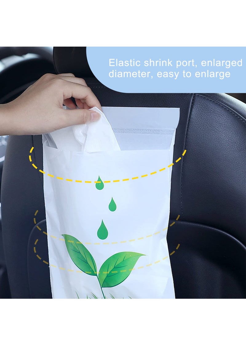 Generic 100 Pcs Portable Self-Adhesive Car Trash Bags - Leak Proof Stick-On Garbage & Vomit Bags for Easy Clean-Up (12.6 x 8.3 inch)  - Image 2