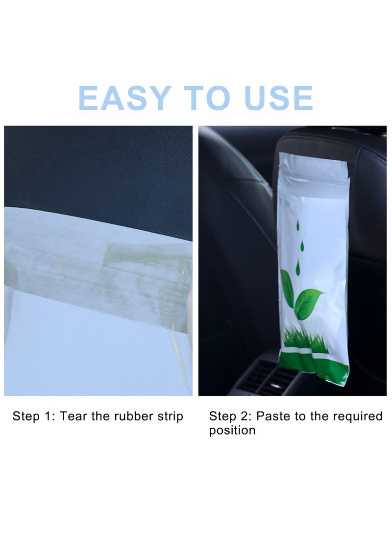 Generic 100 Pcs Portable Self-Adhesive Car Trash Bags - Leak Proof Stick-On Garbage & Vomit Bags for Easy Clean-Up (12.6 x 8.3 inch)  - Image 3
