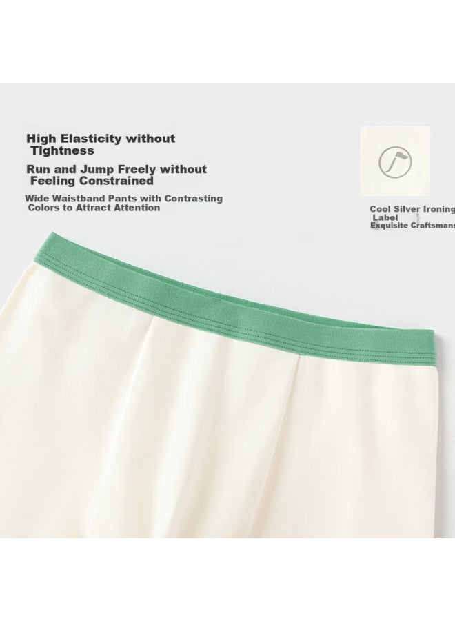 Junejunior Kids Modal Underwear Boys And Girls Simple Style 3-Pack Soft Elastic Flat Angle Pants - Image 2